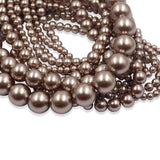 high quality crystal glass pearl beads in bronze color