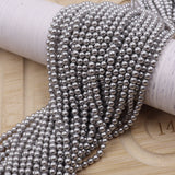 high quality crystal pearl beads in light grey color