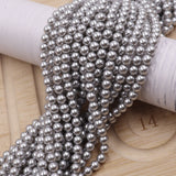 high quality crystal pearl beads in light grey color