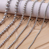 high quality crystal pearl beads in light grey color