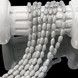 Glass 3D miracle beads in rice shape 4x8mm