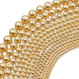 high quality crystal glass pearl beads in gold color