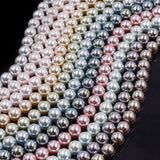 Highlighting glass pearl beads in round shape