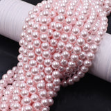 high quality crystal pearl beads in rosaline color
