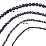 high quality crystal glass pearl beads in night blue color