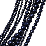 high quality crystal glass pearl beads in night blue color