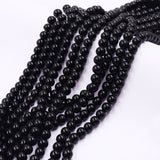 Crystal glass beads black in 8mm