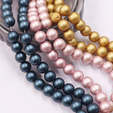 glass matte pearl beads in 8mm
