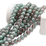 Floral glass beads