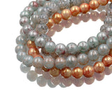 Floral glass beads