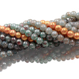 Floral glass beads