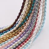 glass rice pearl beads in 3x6mm 4x6mm