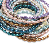 glass rice pearl beads in 3x6mm 4x6mm