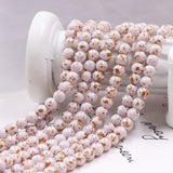 non trace beads with gold dots