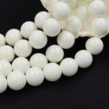non trace beads in ivory color big size 18mm