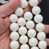 non trace beads in ivory color big size 18mm