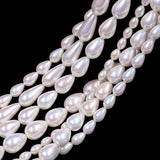 rainbow glass pearl beads in tear drop shape