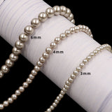 high quality crystal glass pearl beads in platinum color
