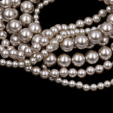 high quality crystal glass pearl beads in platinum color