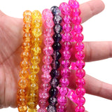 crackle glass beads