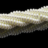 glass rondelle pearl beads in 4x10mm