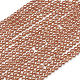 high quality crystal glass pearl beads in rose gold color