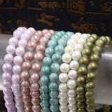 Floral glass beads