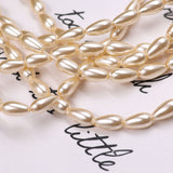 glass tear drop pearl beads in 5x8mm