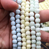 Floral glass beads