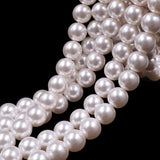 high quality crystal glass pearl beads in crystal white color