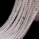 high quality crystal glass pearl beads in crystal white color