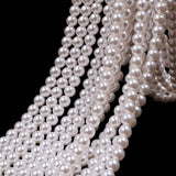 high quality crystal glass pearl beads in crystal white color