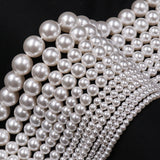 high quality crystal glass pearl beads in crystal white color