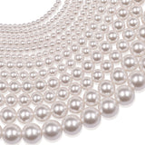 high quality crystal glass pearl beads in crystal white color
