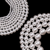 high quality crystal glass pearl beads in crystal white color