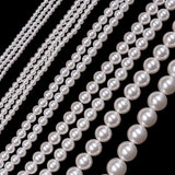 high quality crystal glass pearl beads in crystal white color