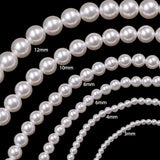 high quality crystal glass pearl beads in crystal white color