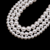 high quality crystal glass pearl beads in crystal white color