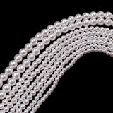 high quality crystal glass pearl beads in crystal white color