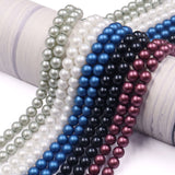 glass matte pearl beads in 6mm
