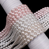 glass rice pearl beads in 6x8mm