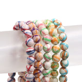 Lab created stone beads