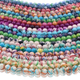 Lab created stone beads