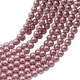 high quality crystal glass pearl beads in powder rose color
