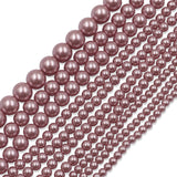 high quality crystal glass pearl beads in powder rose color
