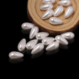 Tear drop glass pearl beads half hole in 10x18mm