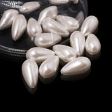Tear drop glass pearl beads half hole in 10x18mm