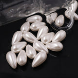 Tear drop glass pearl beads half hole in 10x18mm