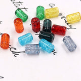 Crackle beads column shape in size 6x10mm
