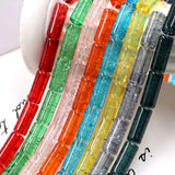 Crackle beads column shape in size 6x15mm